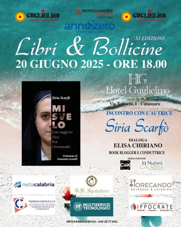 “Libri & Bollicine”, il 20 giugno la presentazione del libro “Mi svelo” di Siria Scarfò