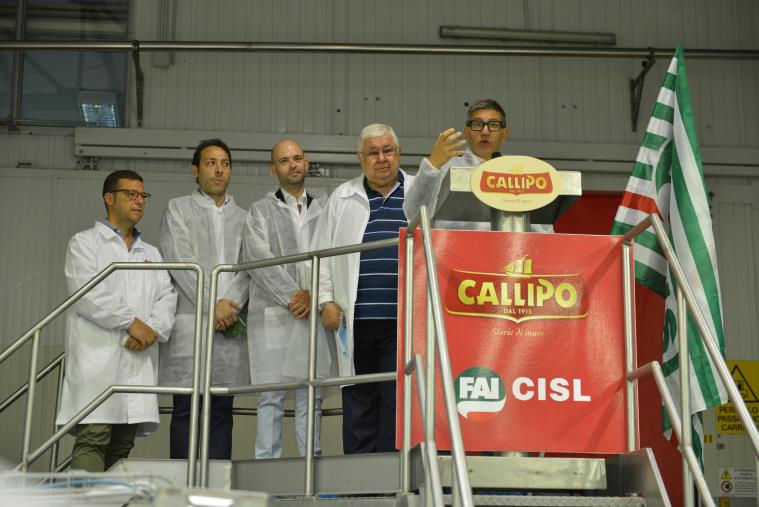 images Rota (Fai Cisl) in visita allo stabilimento Callipo: “Un’azienda partecipata che ha grande attenzione per il benessere del lavoro”
