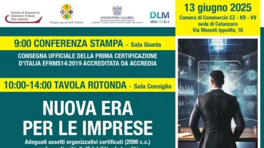 "Nuova era per le aziende", alla Camera di commercio Catanzaro e la Calabria all'avanguardia nazionale