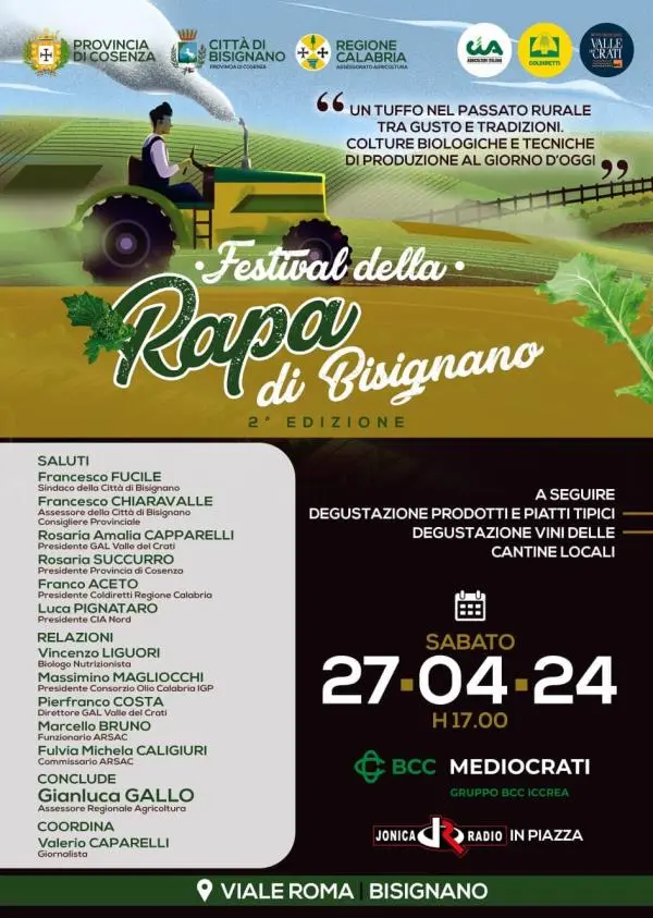 images A Bisignano la seconda edizione del festival del broccolo di rapa: si lavora per il riconoscimento IGP