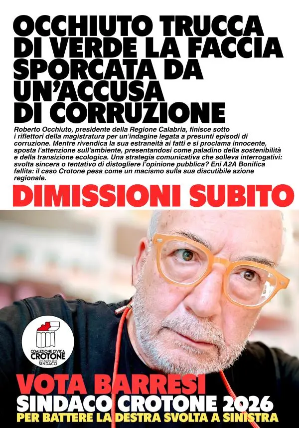 Bonifica ex Sin di Crotone, l'affondo di Barresi contro Occhiuto