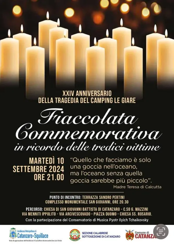 images Le Giare, Il 10 settembre fiaccolata commemorativa a 24 anni esatti dalla tragedia 