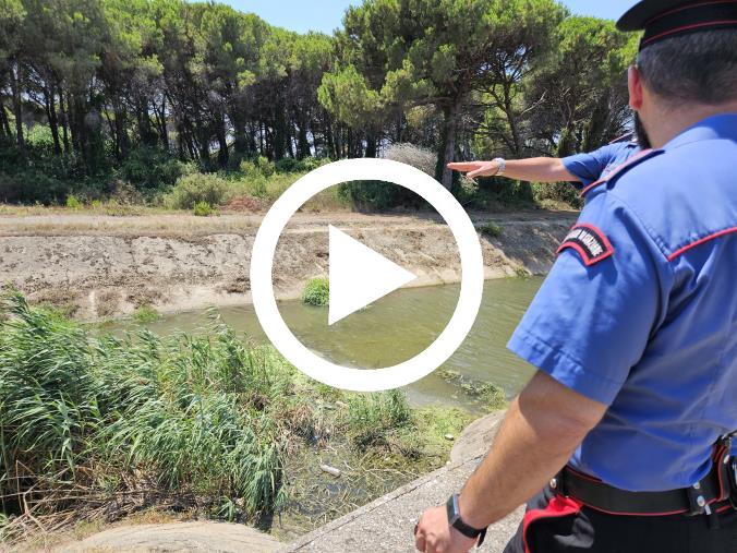 Depurazione a Lamezia, sigilli a un tratto del canalone industriale che si immette nel fiume Turrina 