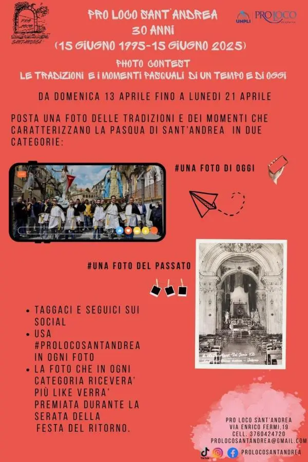 "Le tradizioni Pasquali di ieri e di oggi a Sant’Andrea Apostolo dello Jonio", parte il contest fotografico 