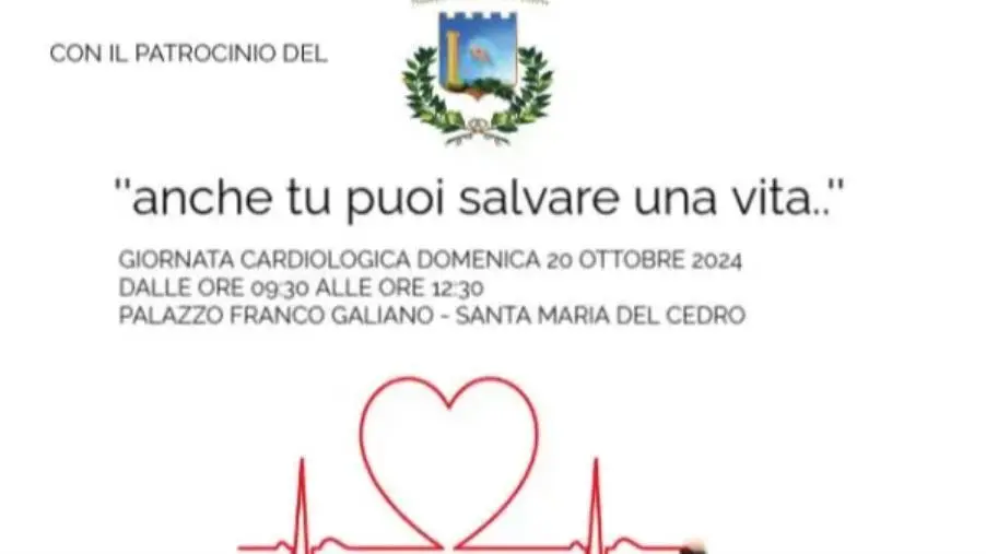 "Anche tu puoi salvare una vita": Giornata cardiologica a Santa Maria del Cedro   