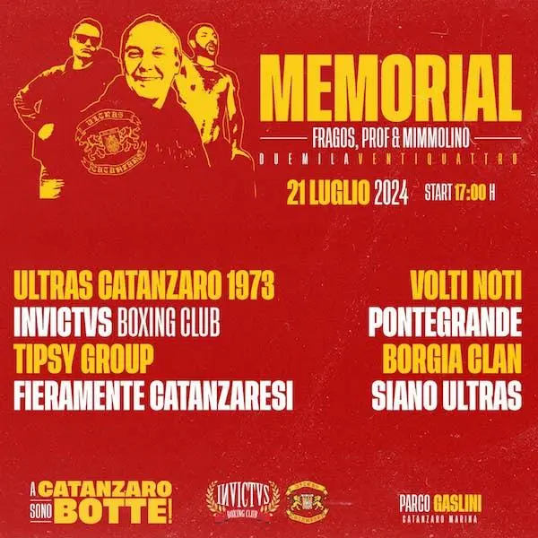 images Memorial Fragos, Prof e Mimmolino tra calcio, boxe e musica