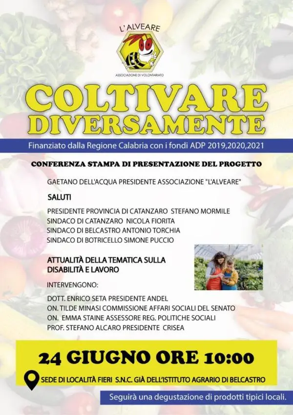 images Progetto “Coltivare diversamente”, la presentazione domani a Belcastro