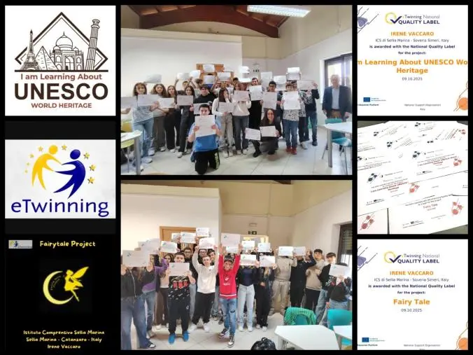 L’IC Sellia Marina - Soveria Simeri premiato con il "National Quality Label" per i progetti eTwinning