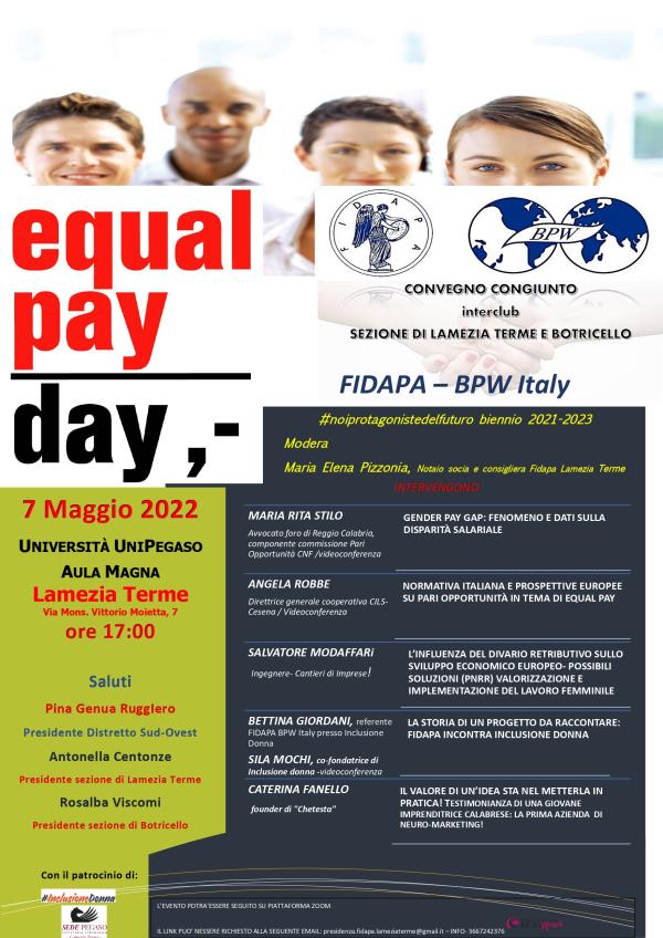 images Lamezia Terme, il 7 Maggio un convegno sull’Equal Pay Day  promosso dalle sezioni Fidapa Lamezia Terme e Botricello