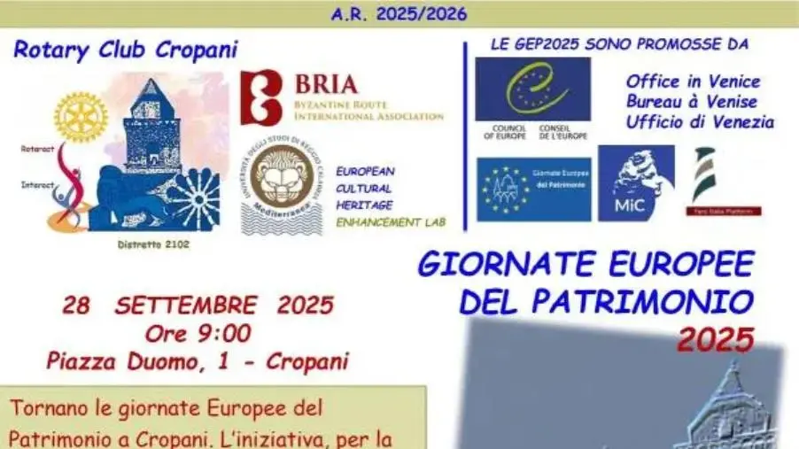 Cropani al centro della cultura: Il Rotary promuove le Giornate Europee del Patrimonio 2025
