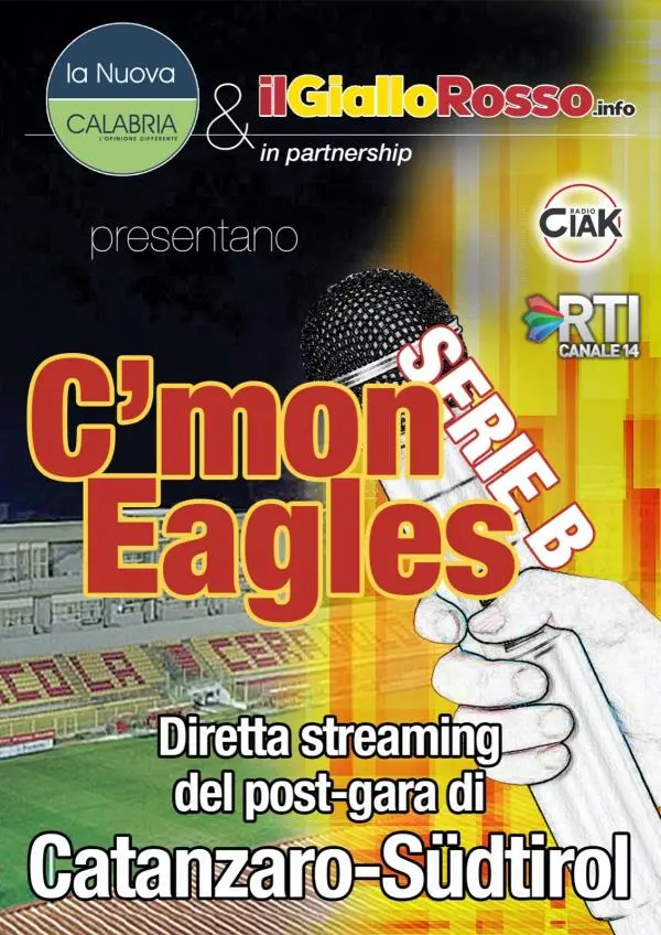 images C’mon Eagles Serie B: alle 16,45 la diretta al termine di Catanzaro-Sudtirol