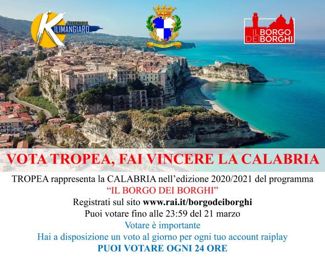 images "Il Borgo dei Borghi": piattaforma di voto attivata. Riparte la sfida: "Vota Tropea, fai vincere la Calabria"