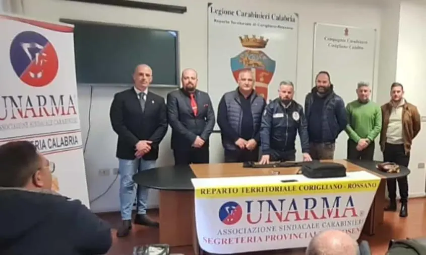 Il sindacato dei Carabinieri Unarma a Corigliano - Rossano per un'assemblea sindacale, Riccio: “ Continua il nostro lavoro sul territorio”