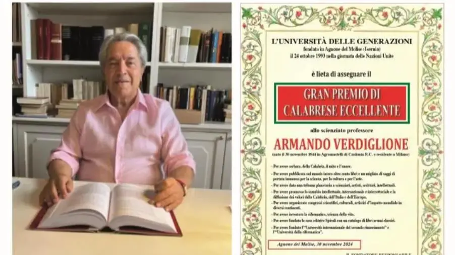 images L’Università delle Generazioni conferisce il 'Gran Premio di calabrese eccellente' allo scienziato Armando Verdiglione