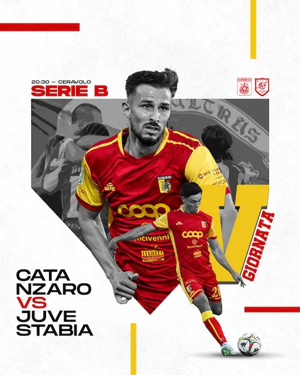 Serie B, Catanzaro e Juve Stabia in campo alle 20.30: le probabili formazioni