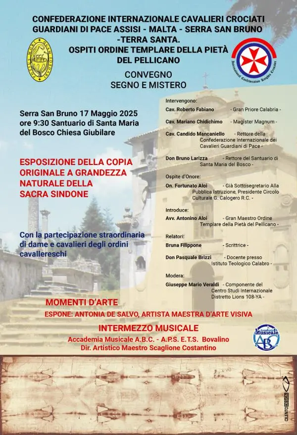A Serra San Bruno una giornata di arte, cultura e musica organizzata dai Cavalieri Crociati guardiani di pace