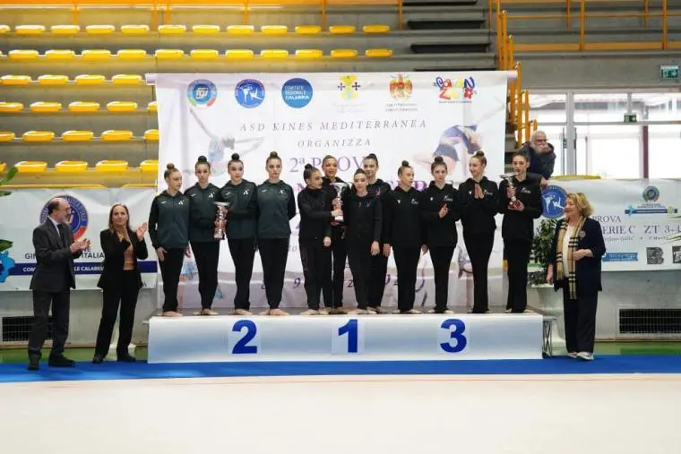 Serie C di ginnastica ritmica, terzo posto per la ASD Kines Mediterranea di Catanzaro nella seconda prova