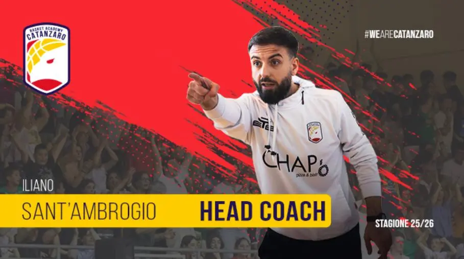 images Iliano Sant’Ambrogio head coach della Basket Academy Catanzaro 