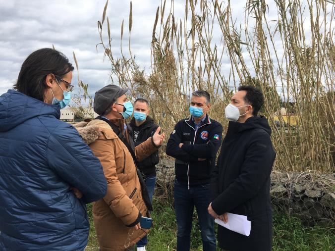 images Lamezia Terme. Pitaro, Protezione civile e tecnici comunali al torrente Cantagalli: “Evitare danni irreparabili”
