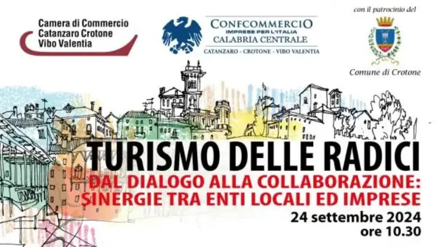 'Turismo delle Radici': il 24 settembre evento di Confcommercio Calabria Centrale a Crotone