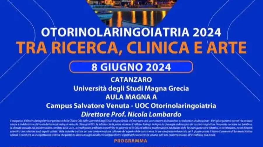 images Umg, domani il congresso nazionale “Otorinolaringoiatria 2024” promosso da Nicola Lombardo 