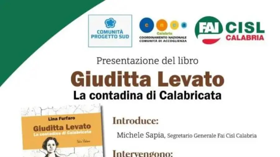 images La Fai Cisl Calabria presenta il libro di Lina Furfaro su Giuditta Levato