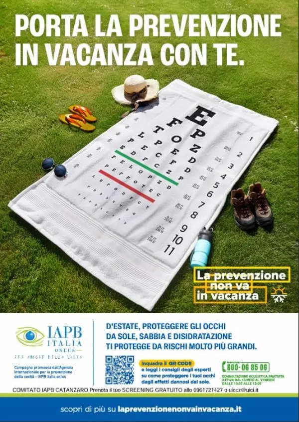 Prevenzione a Catanzaro, consigli e screening gratuiti per difendere la salute degli occhi in estate 