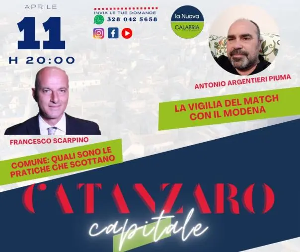 images Catanzaro Capitale, la vigilia della sfida col Modena e il consigliere Scarpino (DIRETTA ALLE 20)