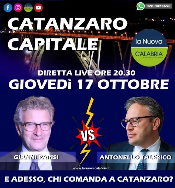 images Catanzaro Capitale, il confronto: Parisi vs Talerico (DIRETTA ALLE 20.30)