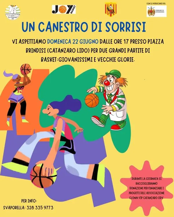 images “Un canestro di sorrisi”, a Catanzaro Lido basket e solidarietà scendono in campo con i clown di corsia