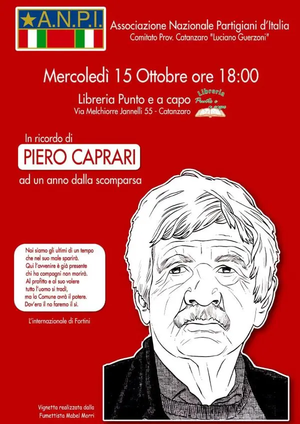 Un anno dalla scomparsa del compagno Piero Caprari, l'Anpi lo ricorda a Catanzaro