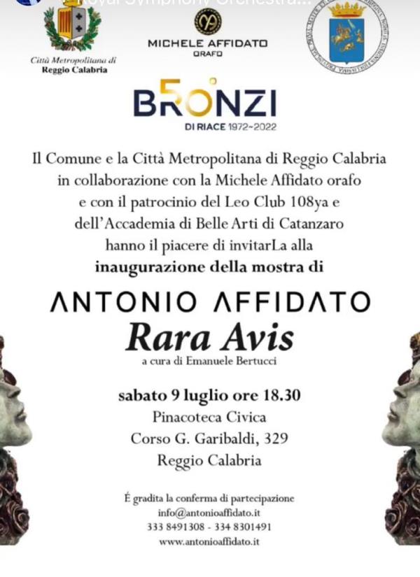 images Sabato a Reggio l'inaugurazione di "Rara Avis", la mostra di Antonio Affidato