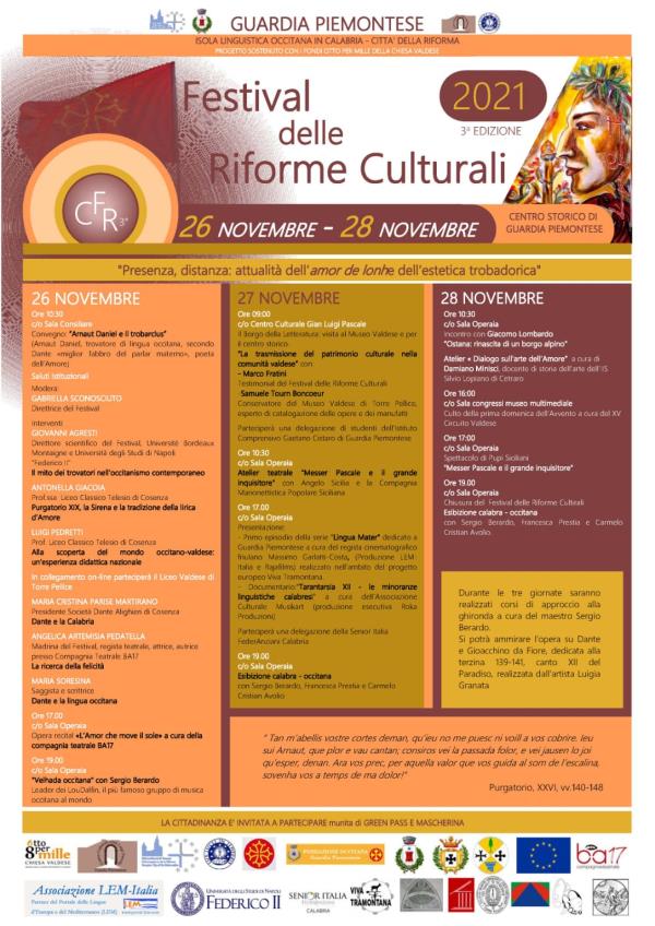 images Festival delle Riforme Culturali: da domani a domenica nel centro storico di  Guardia Piemontese