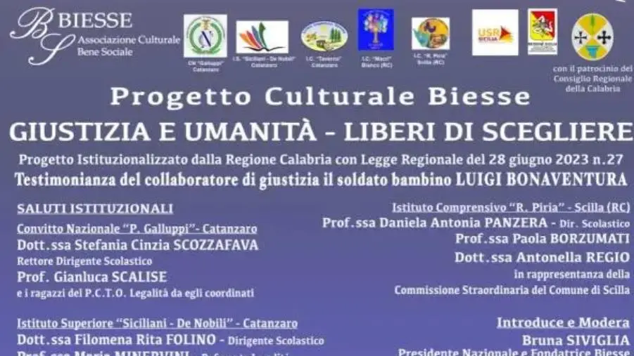 "Giustizia e Umanità-Liberi di Scegliere": a Catanzaro un progetto contro la criminalità organizzata