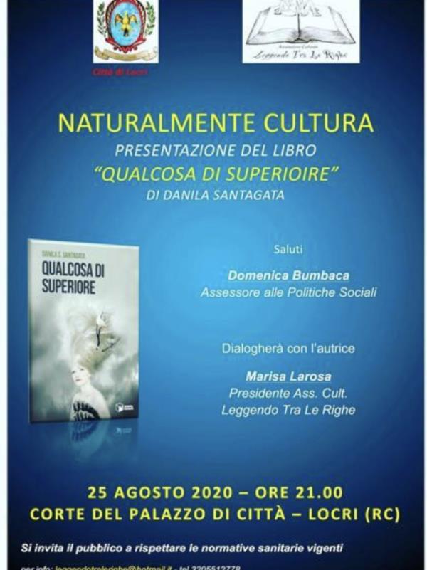 images Domani a Locri la presentazione del libro “Qualcosa di superiore” di Danila Santagata