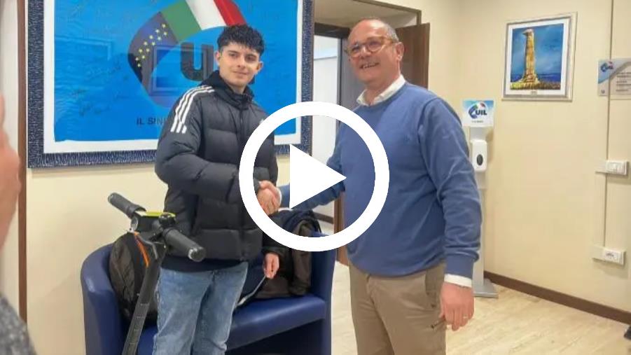  Catanzaro, studente dello "Scalfaro" si aggiudica il premio del progetto UIL sulla sicurezza