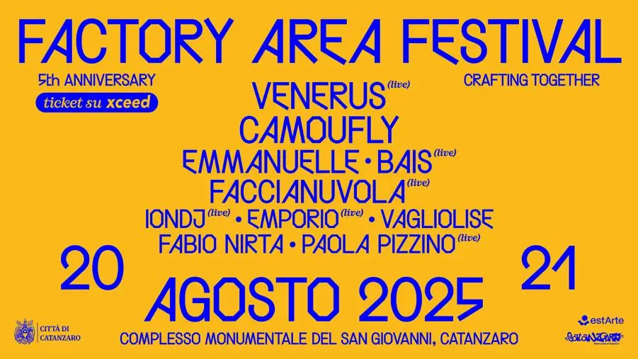 Factory Area Festival 2025 a Catanzaro, Costantino: “Segnale di una città che cambia”