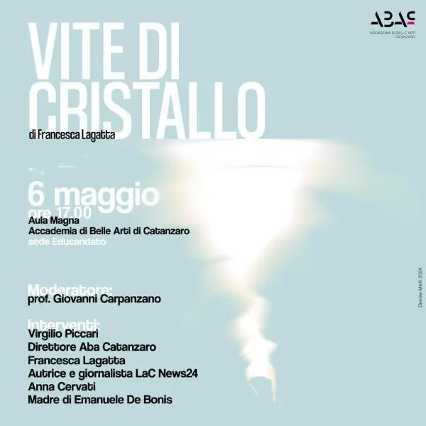 Catanzaro, domani la presentazione del libro “Vite di Cristallo” di Francesca Lagatta