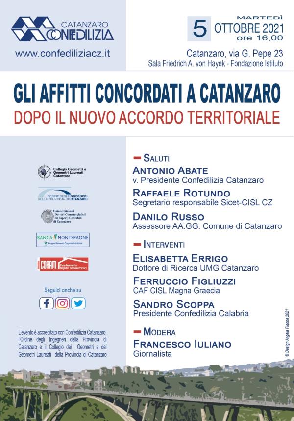 images "Gli affitti concordati a Catanzaro dopo il nuovo accordo territoriale": martedì l'incontro di Confedilizia 