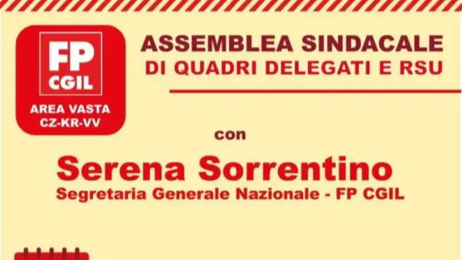 La Segretaria Nazionale di Fp Cgil a Catanzaro: l'incontro venerdì alla Provincia 