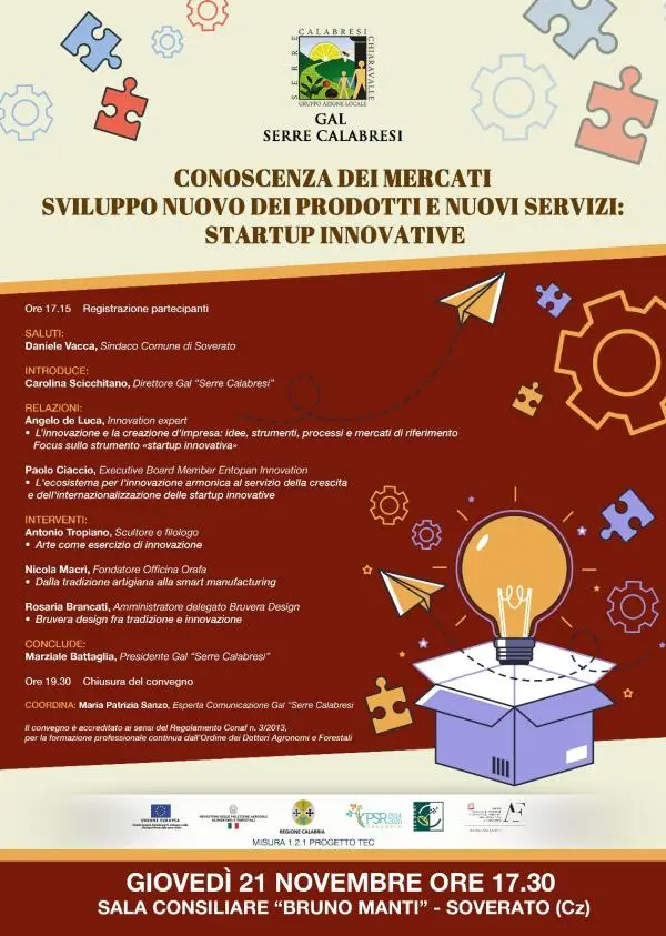 images A Soverato il 21 novembre un forum informativo sulle startup innovative