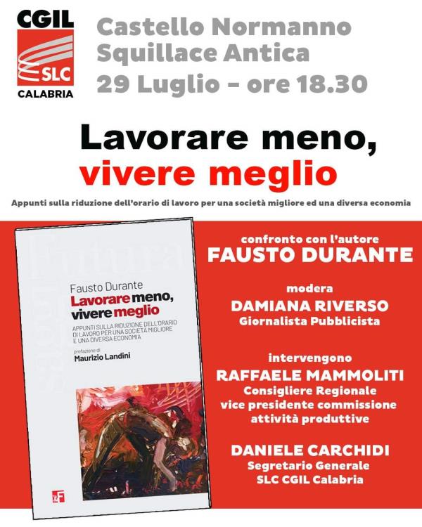 images “Lavorare meno, vivere meglio”: venerdì la presentazione del libro a Squillace