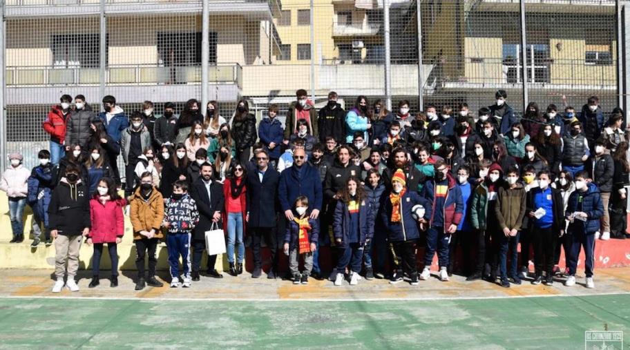 images Us Catanzaro 1929, "Aquile in classe" incontra gli studenti dell'"Ic Pascoli – Aldisio D’Errico", Uc '73 in "Curva Fiesole"