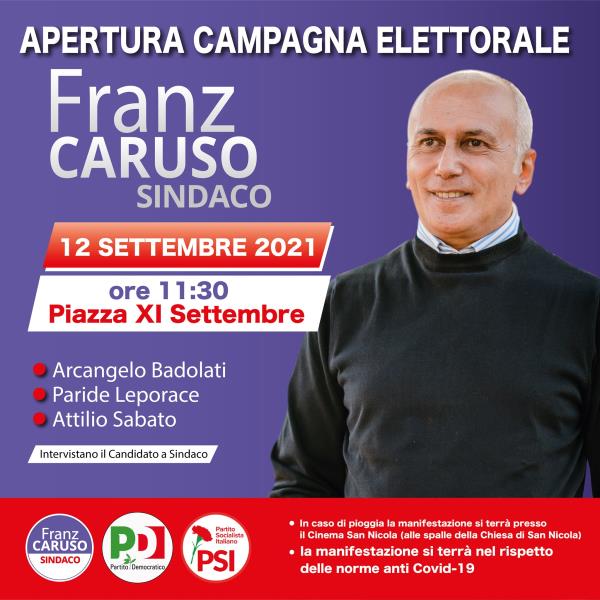 images Elezioni a Cosenza, domenica l'apertura della campagna elettorale di Franz Caruso