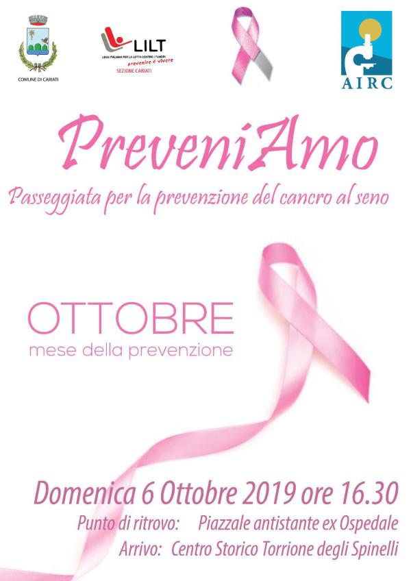 Cariati si tinge di rosa per il mese della prevenzione e dell’informazione del tumore al seno 