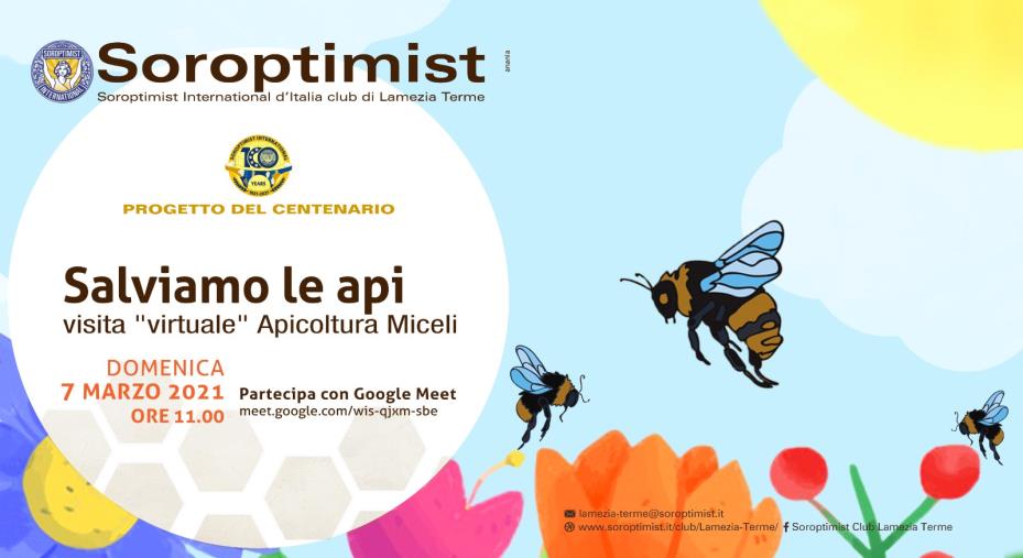 Progetto del Soroptimist “Adotta un’arnia”: domani vista virtuale all’Apicoltura di Lamezia
 