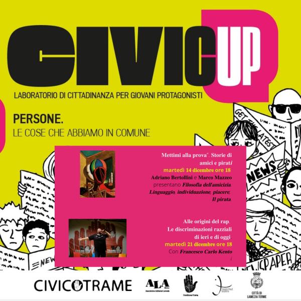 images Civic Up “Persone. Le cose che abbiamo in comune”: il 14 e il 21 dicembre ancora due appuntamenti di Civico Trame