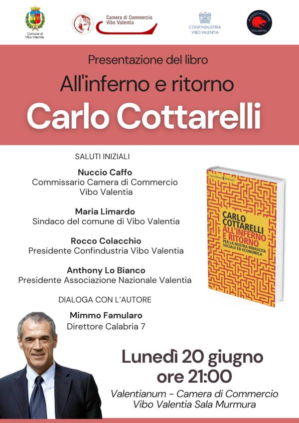 images Economia e cultura, sarà presentato a Vibo "All’inferno e ritorno" il libro di Carlo Cottarelli