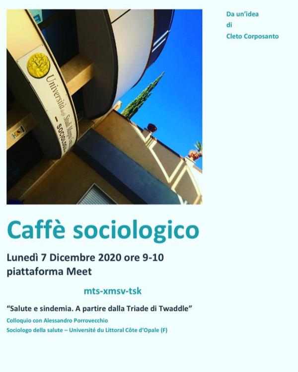 images Pandemia e Sociologia, se ne parla il 7 dicembre nell'incontro online con il prof Porrovecchio