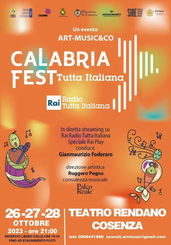 images Cosenza, al via domani sera il “Calabria Fest Tutta Italiana 2023”